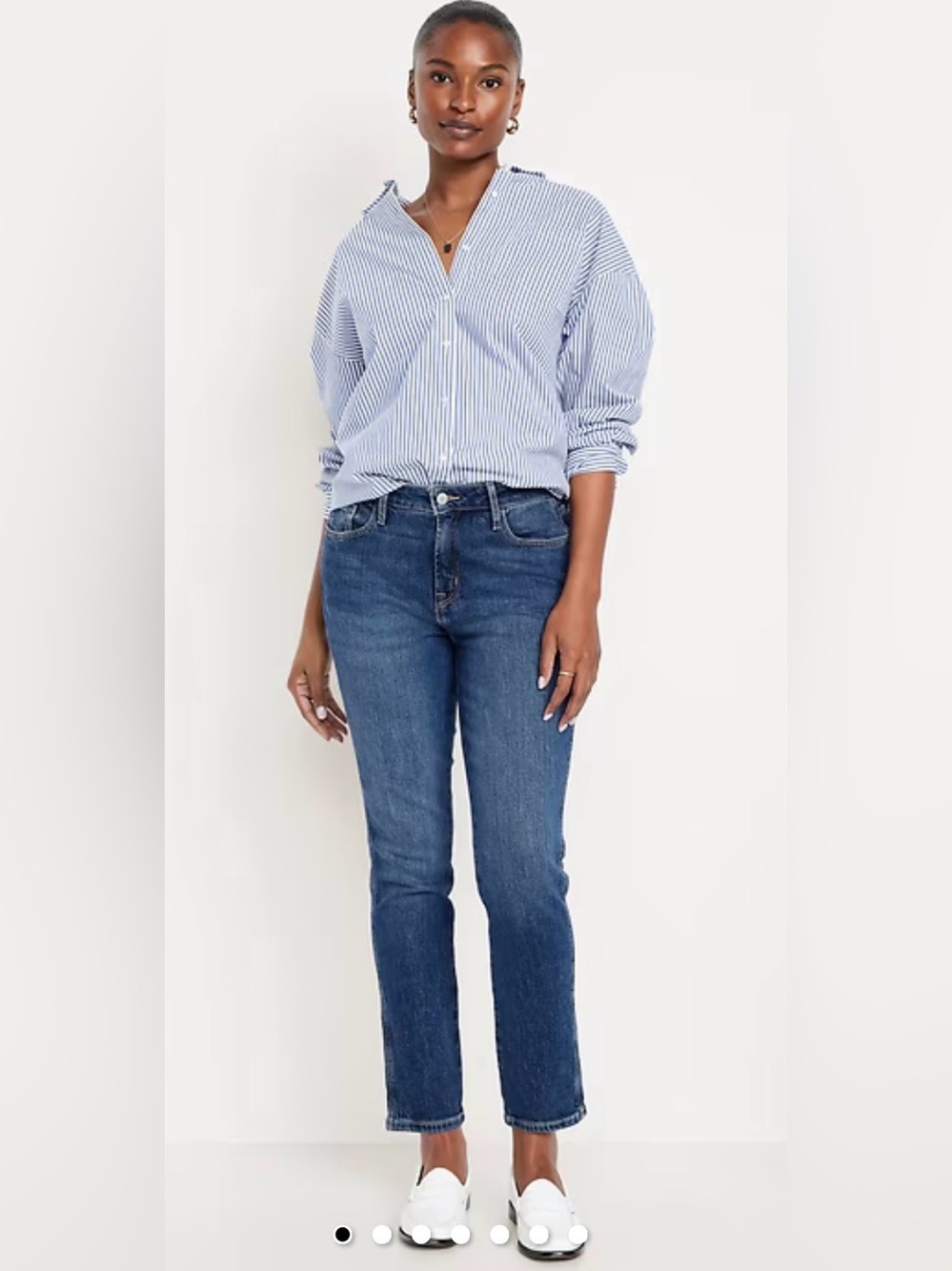 Old Navy NWT High Rise Vintage Slim Jeans in Dark Blue Denim Size 8 Petite